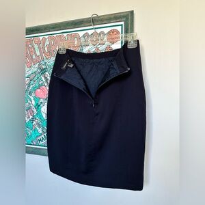 Mango Classic Dark Blue Navy Pencil Women’s Skirt Size 4 Office Career Business